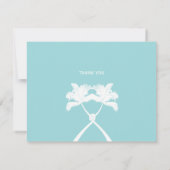 Getekte palmbomen Tropische bestemming bruiloft Bedankkaart (Achterkant)