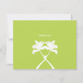 Getekte palmbomen Tropische bestemming bruiloft Bedankkaart (Achterkant)