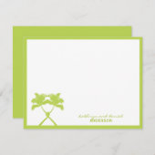 Getekte palmbomen Tropische bestemming bruiloft Bedankkaart (Voorkant / Achterkant)