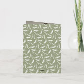 Getekte palmbomen Tropische bestemming bruiloft Bedankkaart (Achterkant)