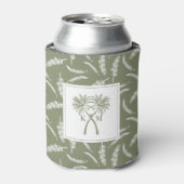 Getekte palmbomen Tropische bestemming bruiloft Blikjeskoeler (Blikje Voorkant)