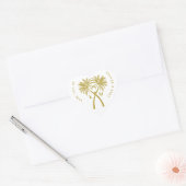 Getekte palmbomen Tropische bestemming bruiloft Hart Sticker (Envelop)