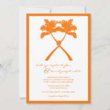 Getekte palmbomen Tropische bestemming bruiloft