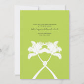 Getekte palmbomen Tropische bestemming bruiloft Kaart (Achterkant)