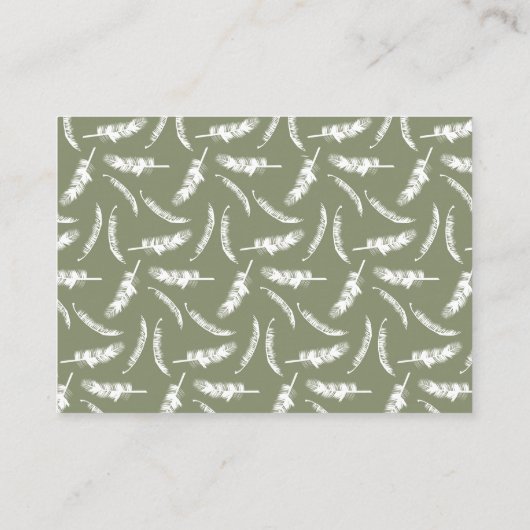 Getekte palmbomen Tropische bestemming bruiloft Plaatskaartje (Achterkant)