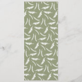 Getekte palmbomen Tropische bestemming bruiloft Programmakaart (Achterkant)