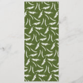 Getekte palmbomen Tropische bestemming bruiloft Programmakaart (Achterkant)