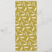 Getekte palmbomen Tropische bestemming bruiloft Programmakaart (Achterkant)