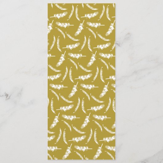 Getekte palmbomen Tropische bestemming bruiloft Programmakaart (Achterkant)