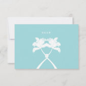 Getekte palmbomen Tropische bestemming bruiloft RSVP Kaartje (Achterkant)