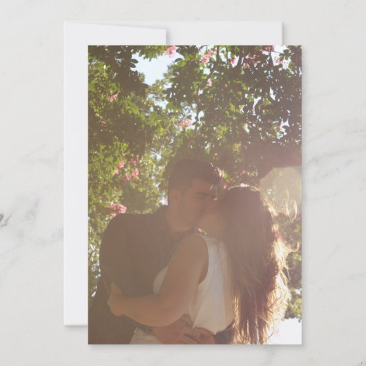 Getekte palmbomen Tropische bestemming bruiloft Save The Date (Achterkant)