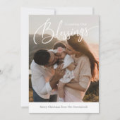 Geteld Zegeningen Religieuze Kerstmis Fotokaart Feestdagenkaart (Voorkant)