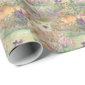 Getelegrafeerde katten in de tuin cadeaupapier (Rol Hoek)