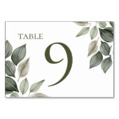 Getemperde groene bladermariage kaart (Voorkant)