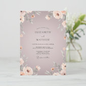 Getemperde Roze Ethische Trouwbloemen Kaart (Staand voorkant)