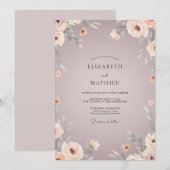 Getemperde Roze Ethische Trouwbloemen Kaart (Voorkant / Achterkant)
