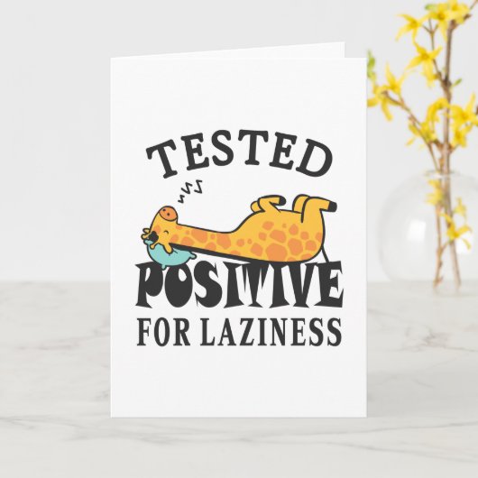 Getest positief voor bleekheid Giraffe Kaart (Gele Bloem)