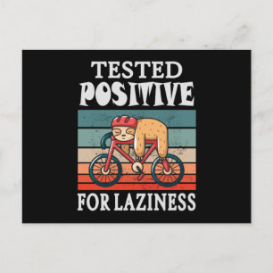 Getest positief voor laziness Sleuf op fiets Briefkaart