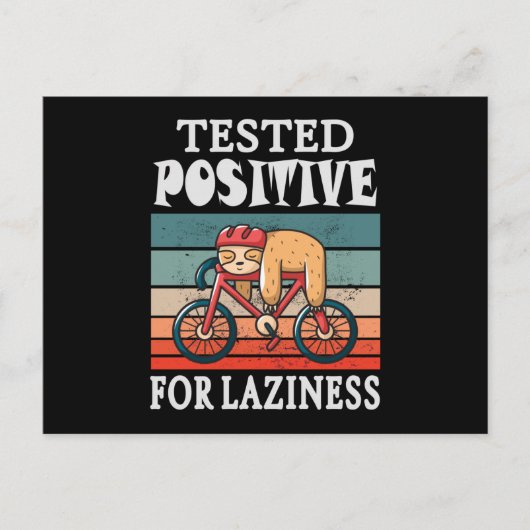 Getest positief voor laziness Sleuf op fiets Briefkaart (Voorkant)