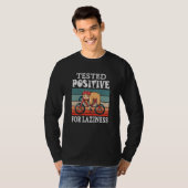 Getest positief voor laziness Sleuf op fiets T-shirt (Voorkant volledig)