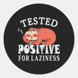 Getest positief voor laziness Sloth Square Sticker
