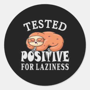 Getest positief voor luiderige sleuf ronde sticker