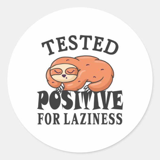Getest positief voor luifheidssleuf ronde sticker (Voorkant)