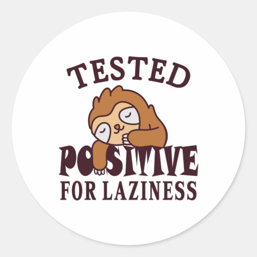 Getest positief voor luifheidssleuf ronde sticker (Voorkant)