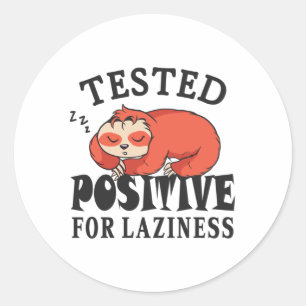 Getest positief voor luifheidssleuf ronde sticker