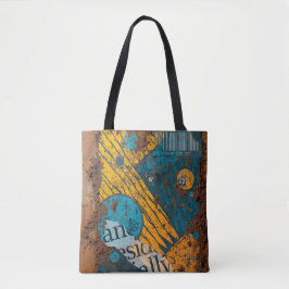 getextureerd Abstract modderlaken Tote Bag