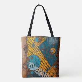 getextureerd Abstract modderlaken Tote Bag