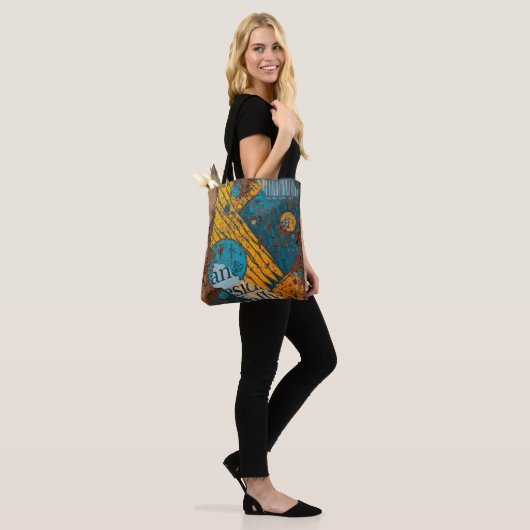 getextureerd Abstract modderlaken Tote Bag (Op model)
