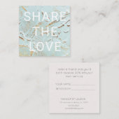 getextureerd blauw goud folie moderne Loyalty Kaar Vierkante Visitekaartje (Voorkant / Achterkant)