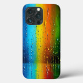 Getextureerd blauw Oranje groen regenboogpatroon Case-Mate iPhone Case (Achterkant)