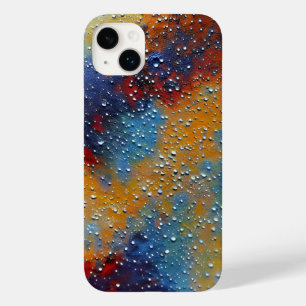 Getextureerd blauw rood geel schilderpatroon Case-Mate iPhone 14 plus hoesje