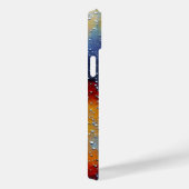 Getextureerd blauw rood geel schilderpatroon Case-Mate iPhone case (Achterkant / Rechts)