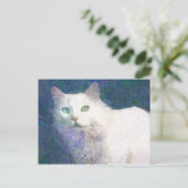 Getextureerd briefkaart van witte katten (Staand voorkant)