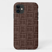 Getextureerd bruin. Case-Mate iPhone case (Achterkant)