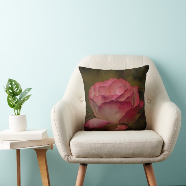 Getextureerd dieproze roze Sierkussen (Stoel)