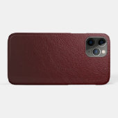 Getextureerd donkerrood leer Case-Mate iPhone case (Achterkant (horizontaal))