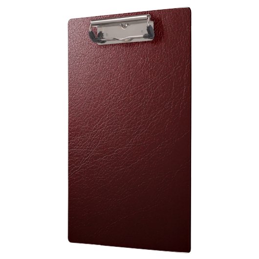 Getextureerd donkerrood leer klembord (Links)