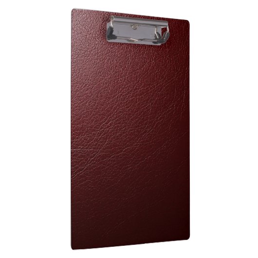 Getextureerd donkerrood leer klembord (Rechts)
