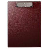 Getextureerd donkerrood leer klembord (Voorkant)