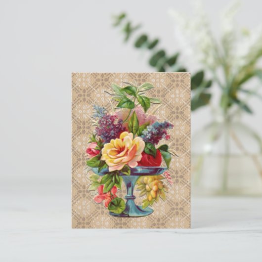 Getextureerd  Floral display Briefkaart (Staand voorkant)