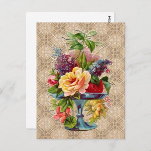 Getextureerd Floral display Briefkaart (Voorkant / Achterkant)