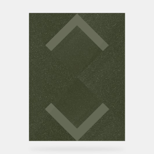 Getextureerd geometrisch mos acryl teken bord (Voorkant)