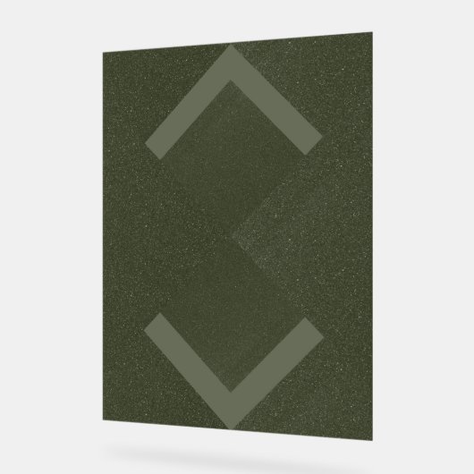 Getextureerd geometrisch mos acryl teken bord (Hoek)