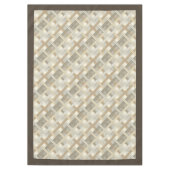 Getextureerd geometrisch tafelkleed in kalme neutr (Voorkant)