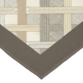 Getextureerd geometrisch tafelkleed in kalme neutr (Gekanteld)