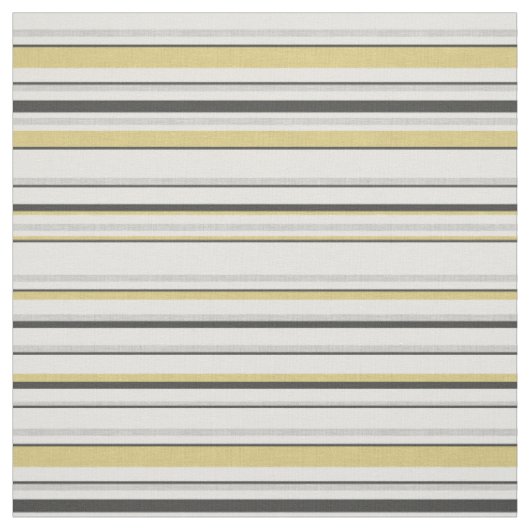 Getextureerd gestreepte patroon. Zwart, mosterd, g Stof (Swatch)